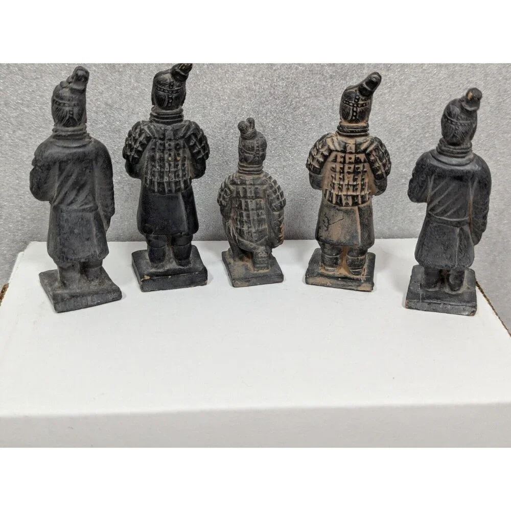 Set Of 5 Vintage Chinese Terracotta Warriors of Xian China Souvenirs